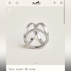 Hermes Trio Scarf Ring, new with box included
